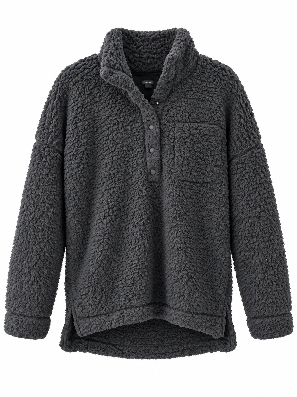 Aerie Cloud Sherpa Oversized Quarter-Snap Pullover S
